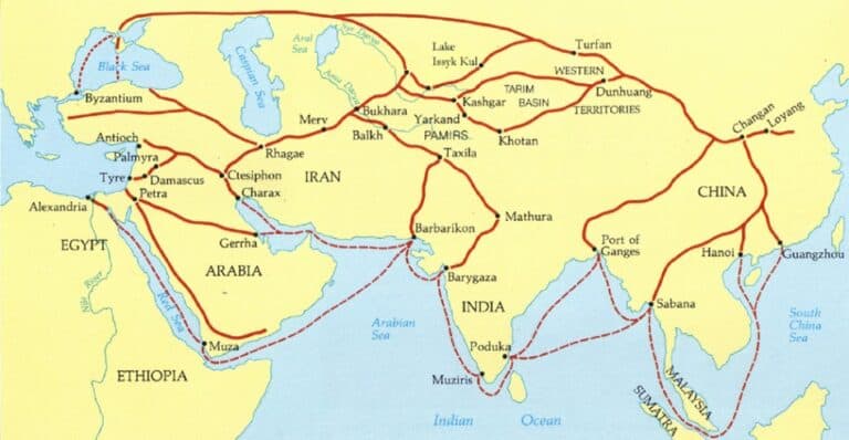 ancient silk road map