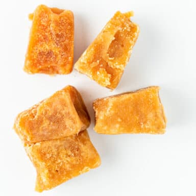 cubes of jaggery
