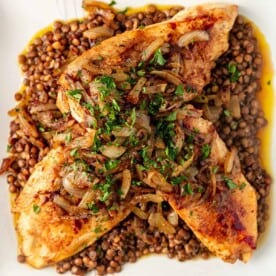 overhead: berbere chicken and lentils