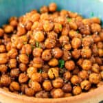 bowl of roasted chickpeas