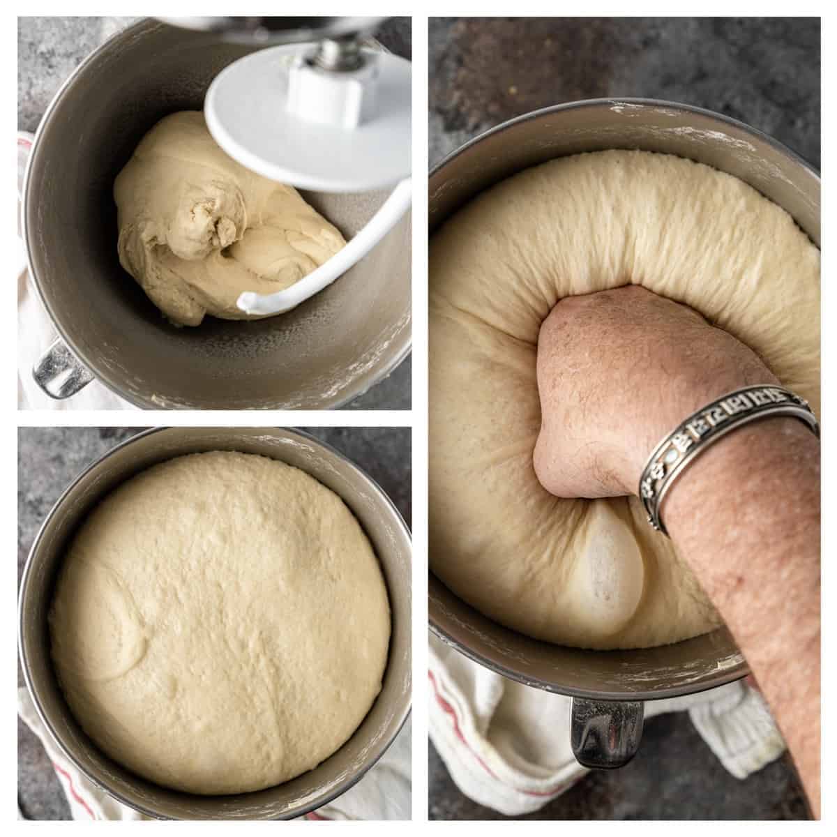 mixing and kneading dough