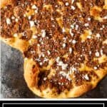 titled image for Pinterest shows Mediterranean street food pizza