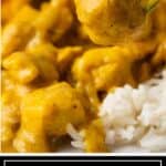 titled image of Indian mango chicken curry