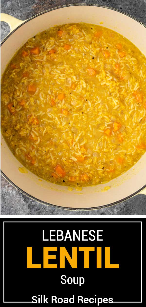 titled image of middle eastern red lentil soup