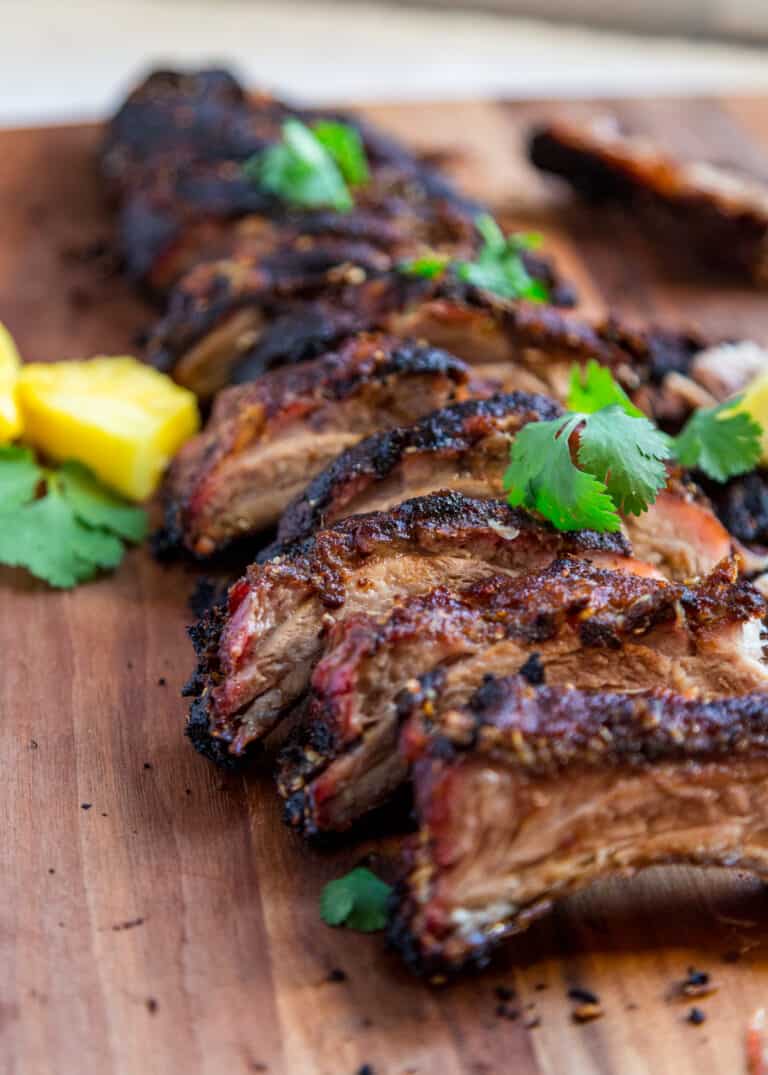 grilled baby back ribs with chinese five spice seasoning