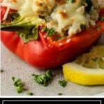titled image: stuffed red bell pepper