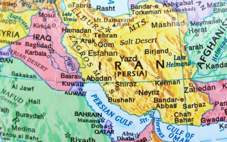 map of iran (persia)