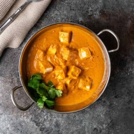 overhead: dish of vegetarian indian curry