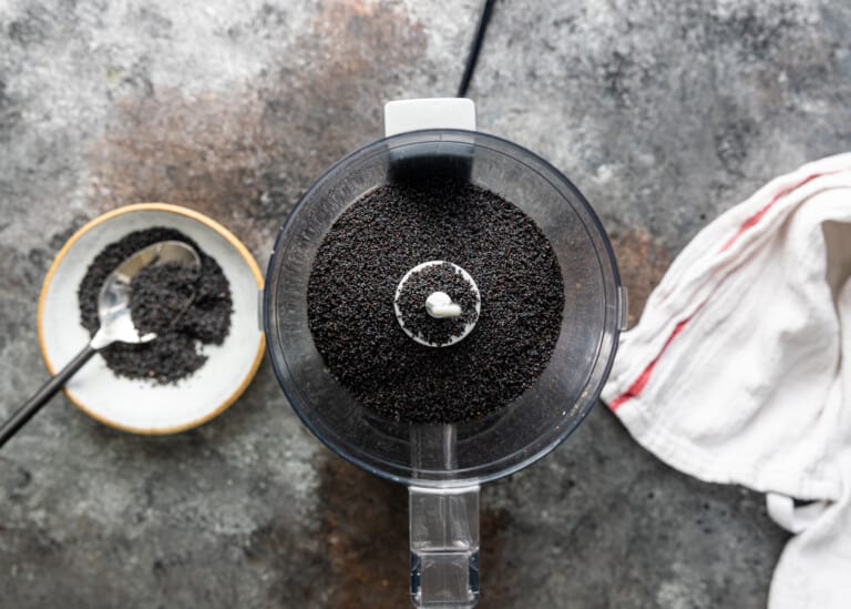 poppy seeds in a food processor