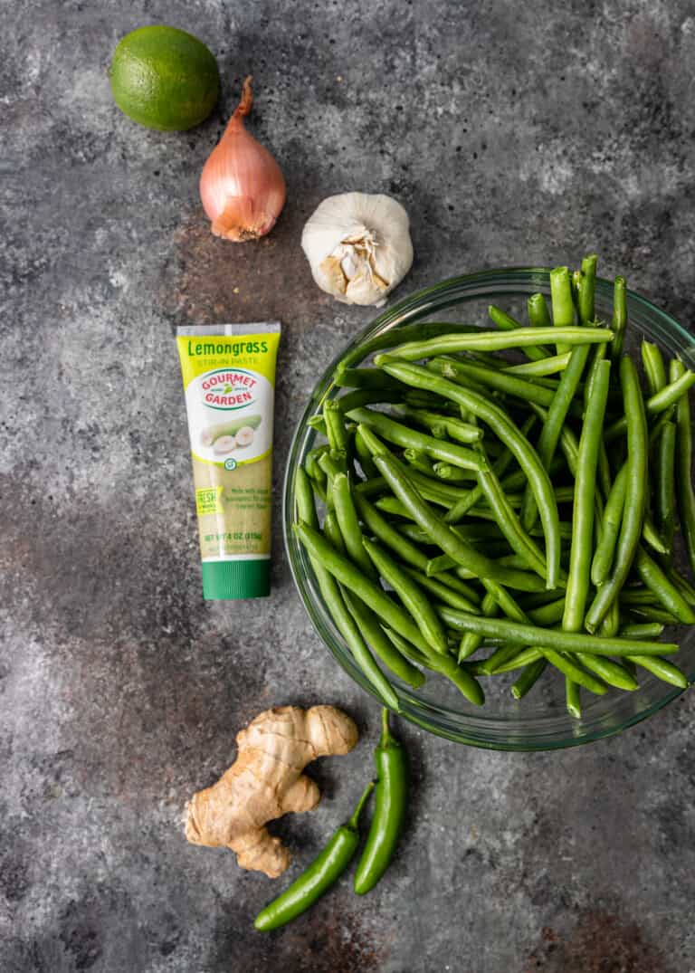 ingredients for Asian Green Beans