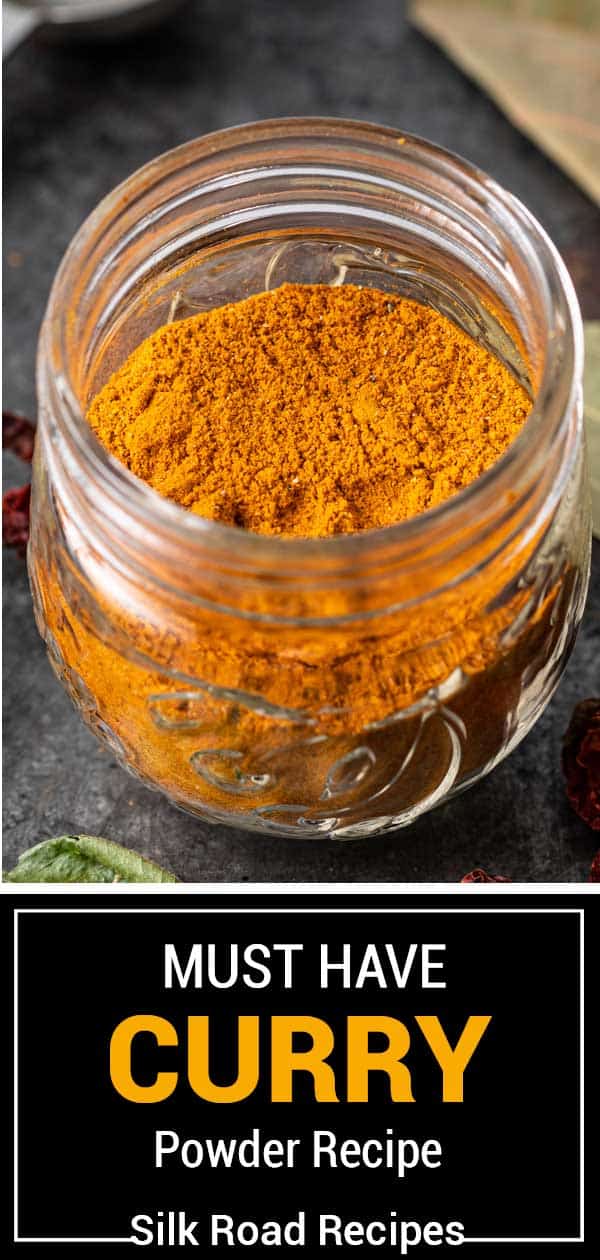 closeup of Curry Powder in a jar