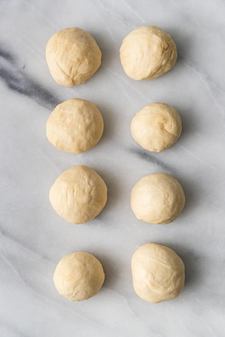 8 rolled naan dough balls