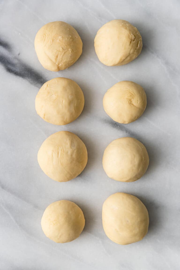 8 risen rolled naan dough balls
