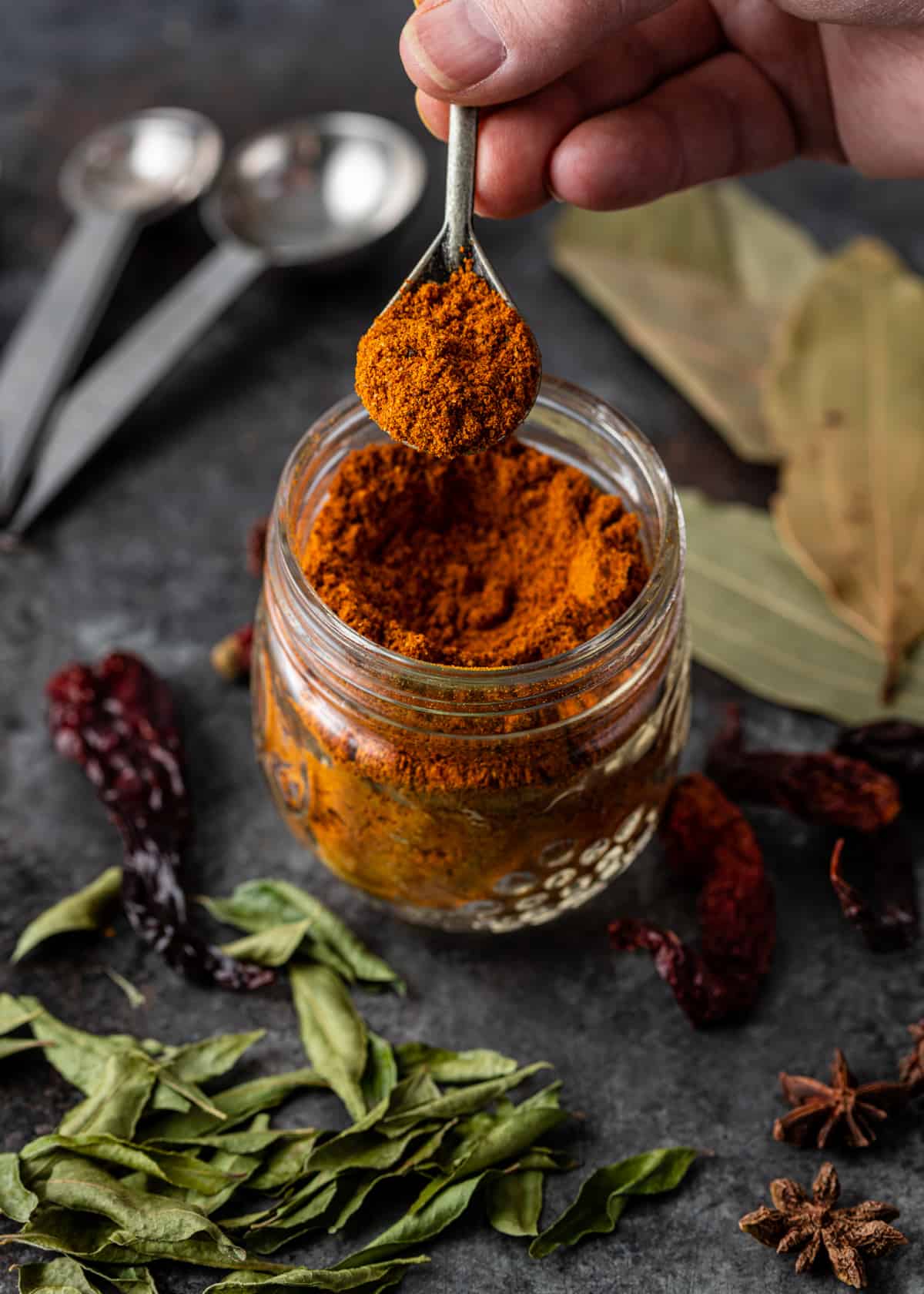 Vindaloo Curry Powder on a spoon