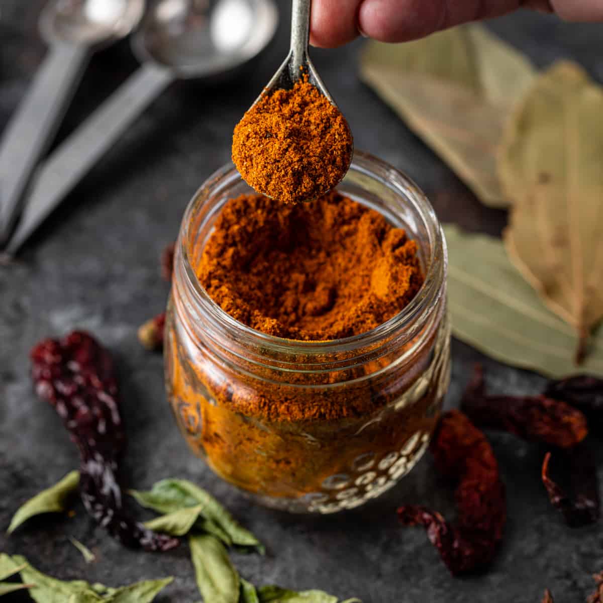 Vindaloo Curry Powder in a glass jar