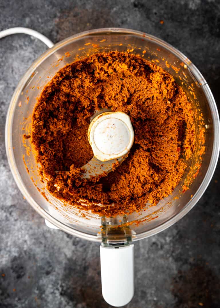 Panang Curry Paste in food processor