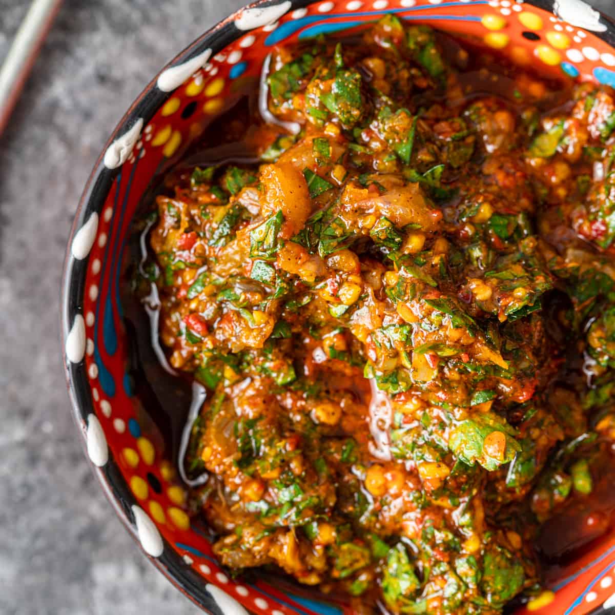 Chermoula (North African Relish) in a bowl