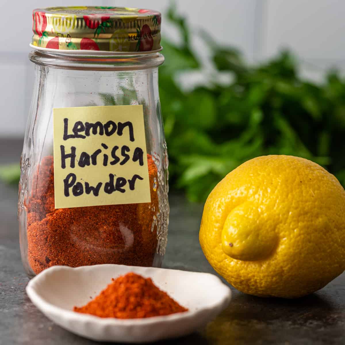 jar with Lemon Harissa Powder