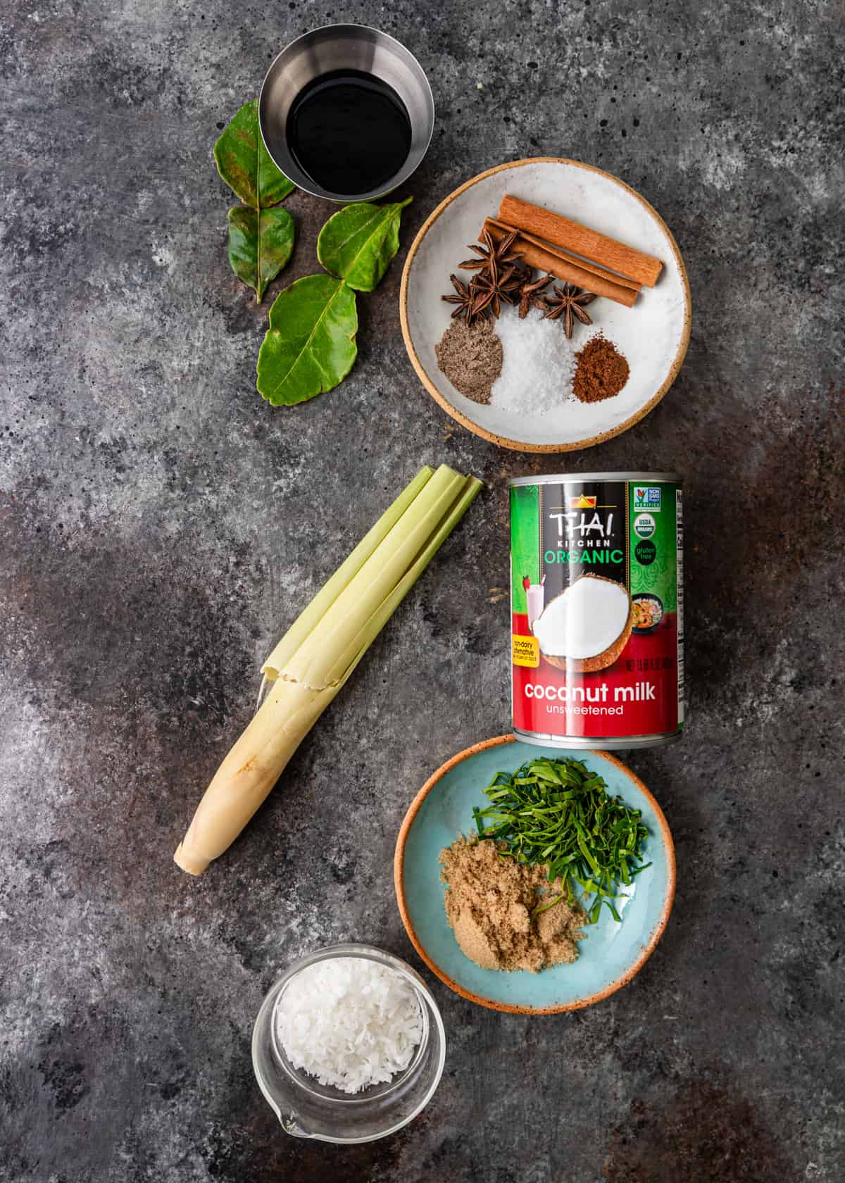 ingredients to make Beef Rendang Curry