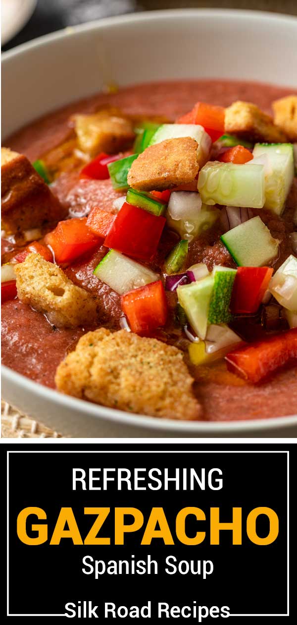 titled image (and shown): refreshing gazpacho Spanish soup