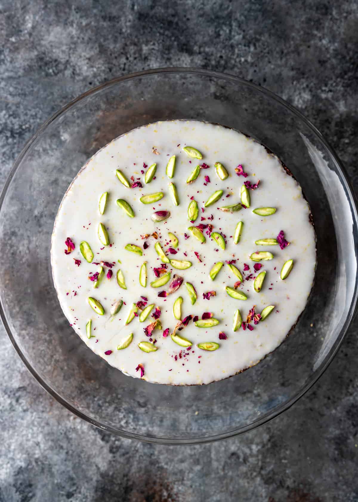 bowl with ingredients for Persian Love Cake
