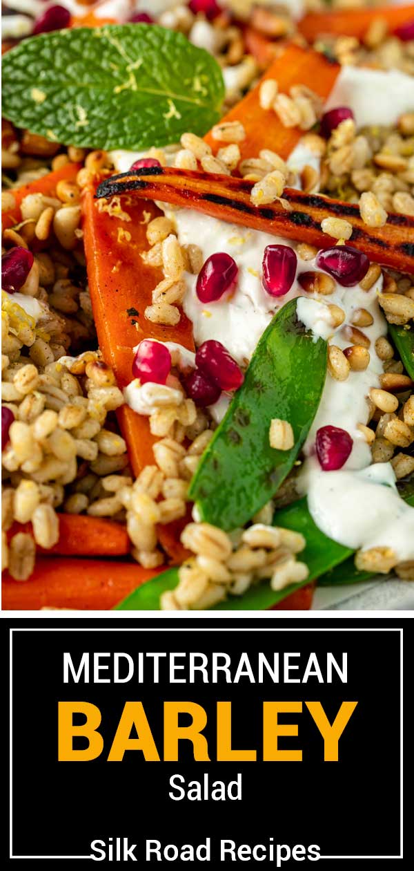 titled image (and shown): Mediterranean barley salad