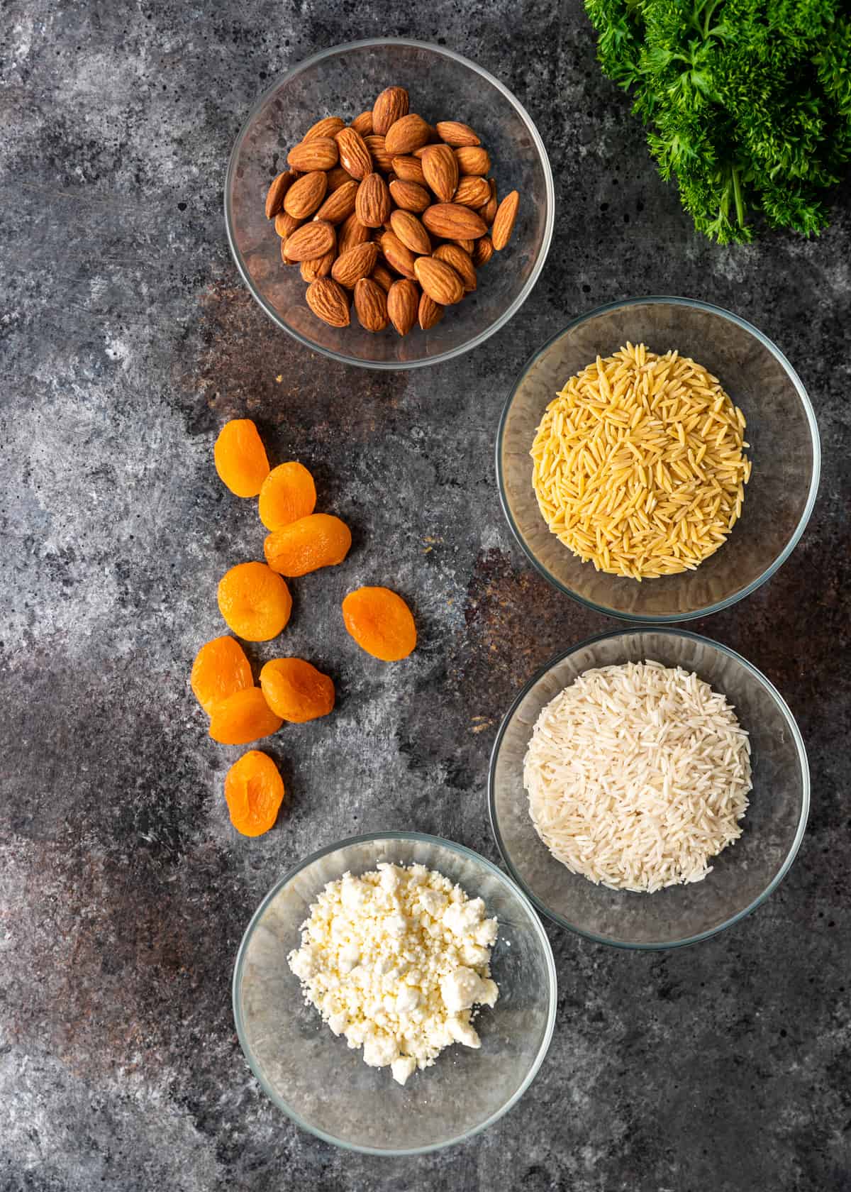ingredients to make Mediterranean Rice Pilaf
