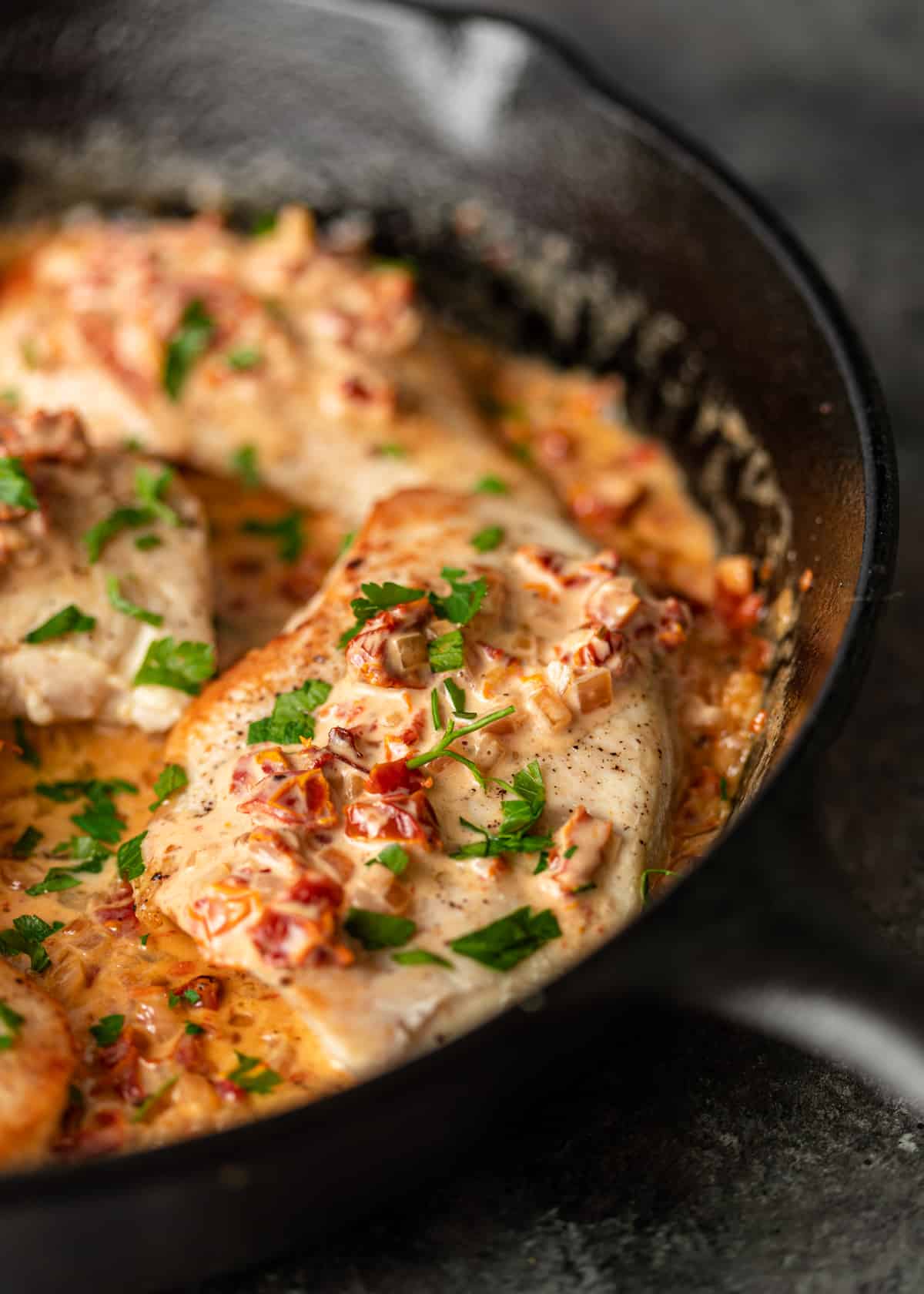 skillet with Creamy Tuscan Chicken