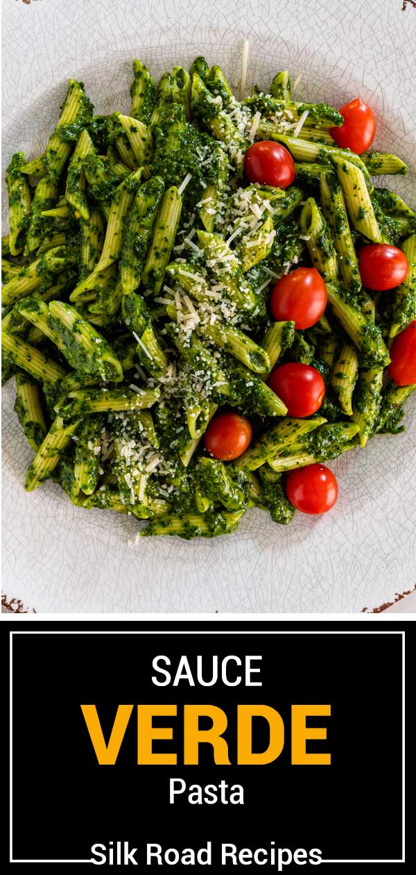 titled image (and shown): sauce verde pasta