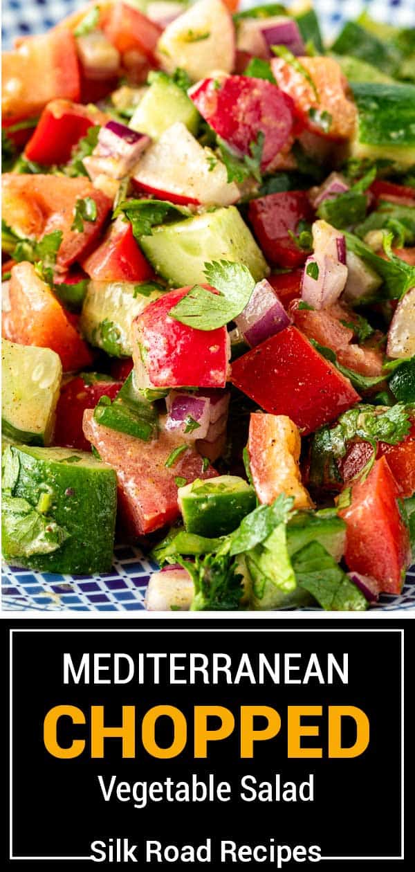 titled image (and shown): Mediterranean chopped vegetable salad