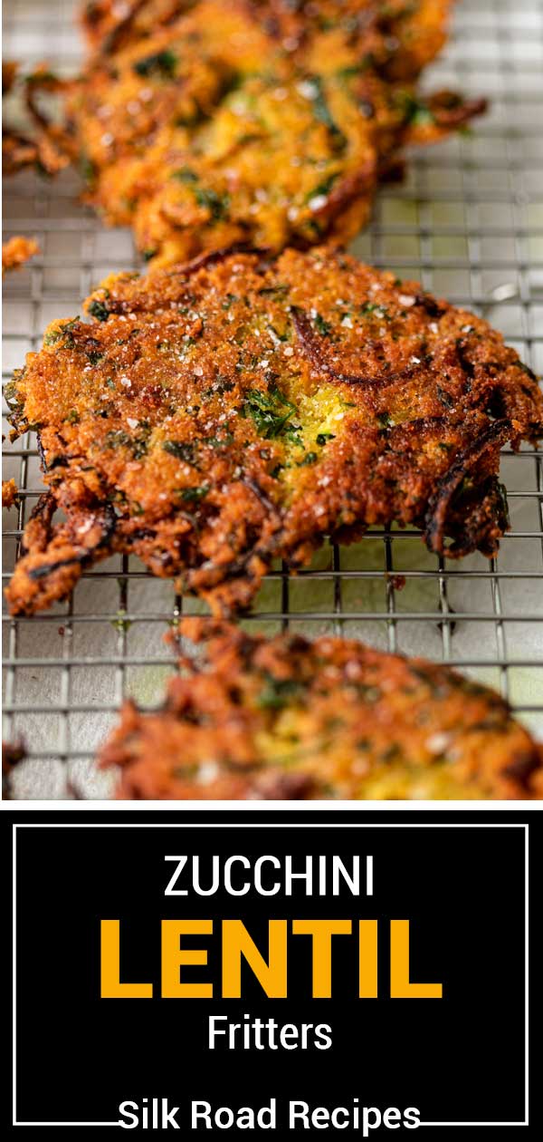 titled image (and shown): zucchini lentil fritters