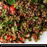 titled image (and shown): Mediterranean lentil tabbouleh